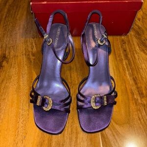 Roberto Cavalli Purple Strappy Heels